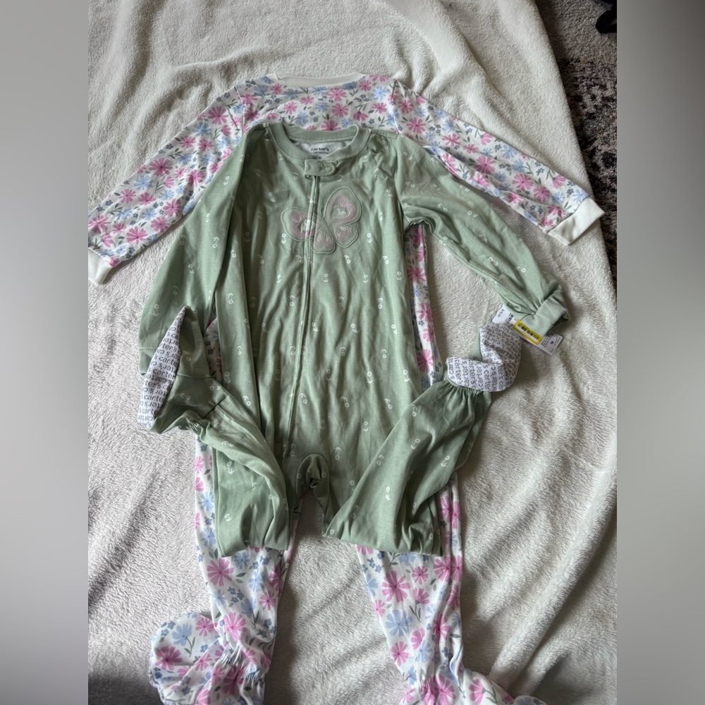 Carter's 2 Pack Zip Front Footie Pajamas